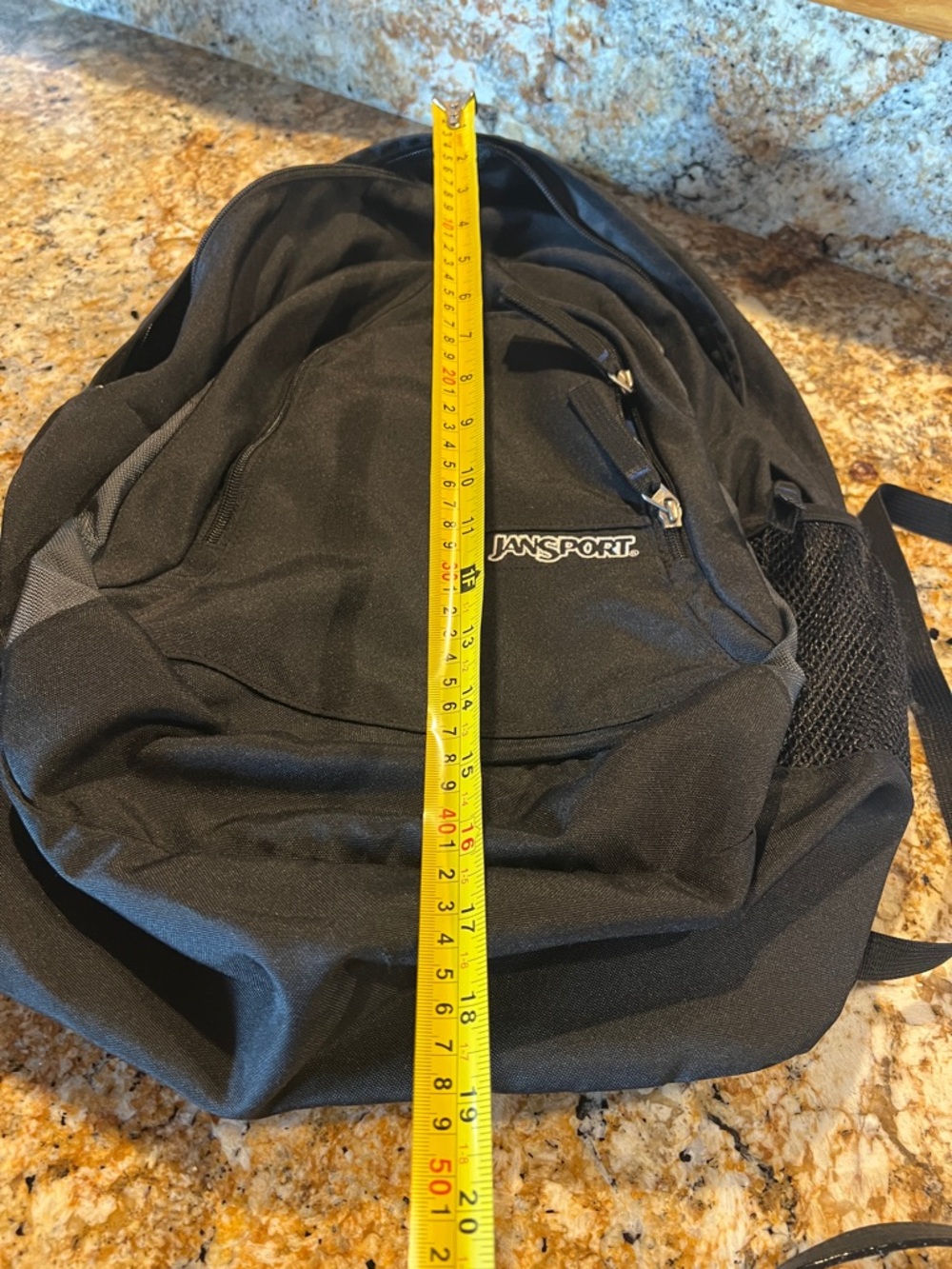Jansport Black Backpack with Front Organizer Pocket - Picture 4 of 6